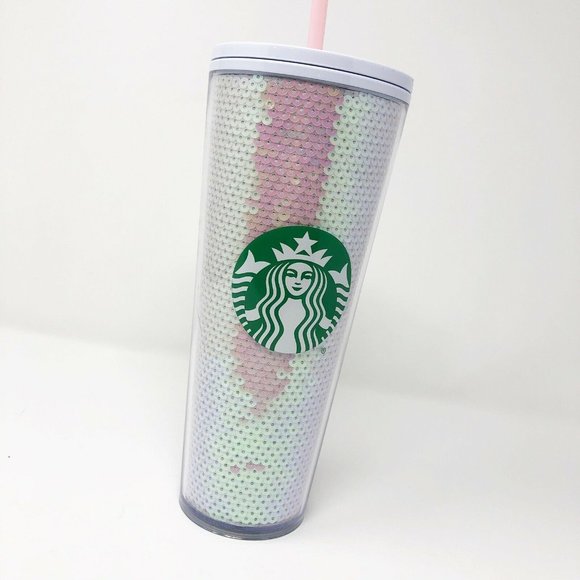 Starbucks White Sequin Holiday Cold Cup Venti - Picture 2 of 5